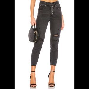NWT Free People Blossom Rigid Jean in Black Sz 30